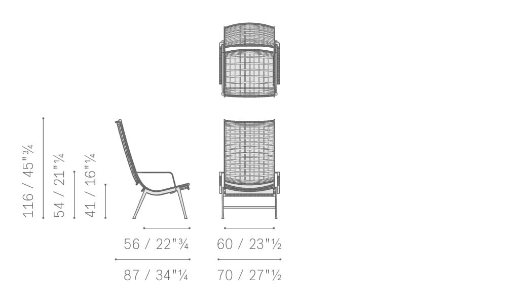 Веревочное садовое кресло с подлокотниками Poltrona Frau Boundless Living Outdoor Collections ARCH-00037474 - Вид №7
