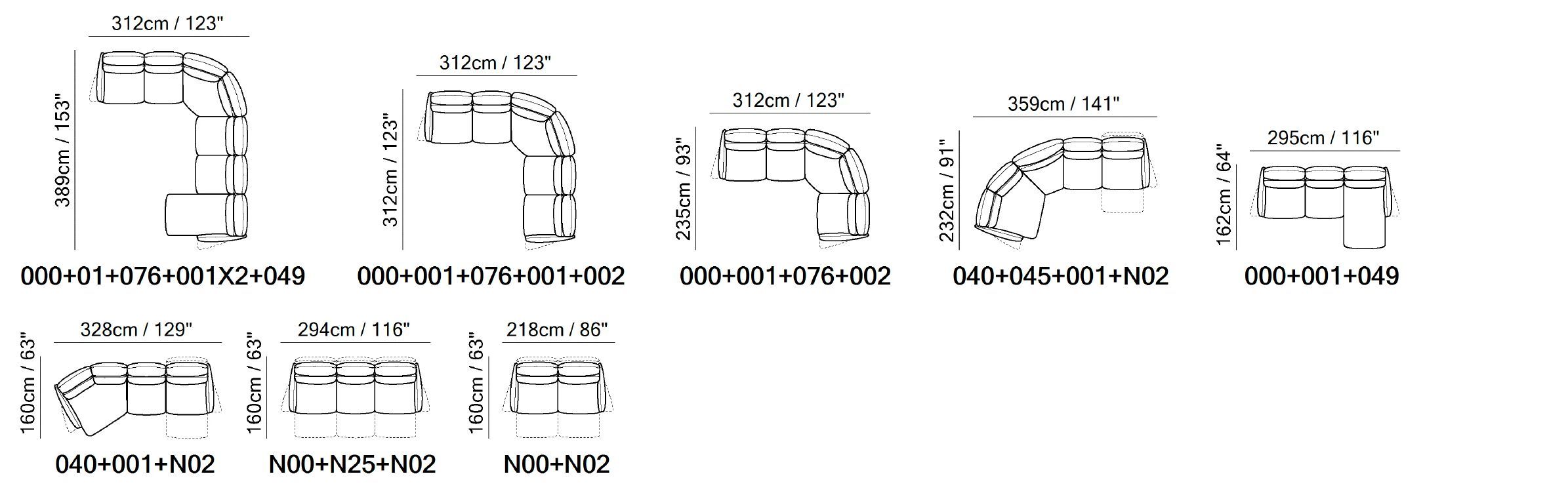 Угловой диван из ткани Natuzzi Italia Wellbe ARCH-00130642 - Вид №8