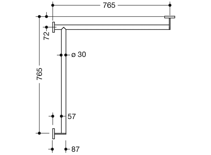 900.35.13440 душ, поручни для ванны HEWI Greifen  - Вид №1