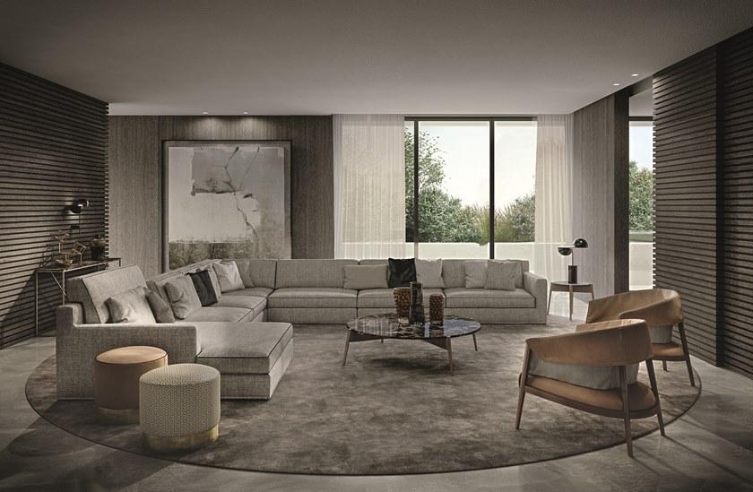 Frigerio Salotti Круглый пуф из ткани Joey sun-id-1490917 - Вид №2