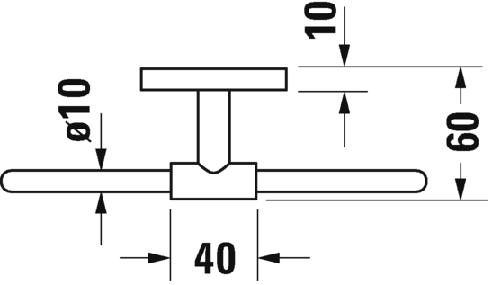009961..00 Кольцо для полотенца Karree #009961 200 мм Хром Duravit - Вид №1