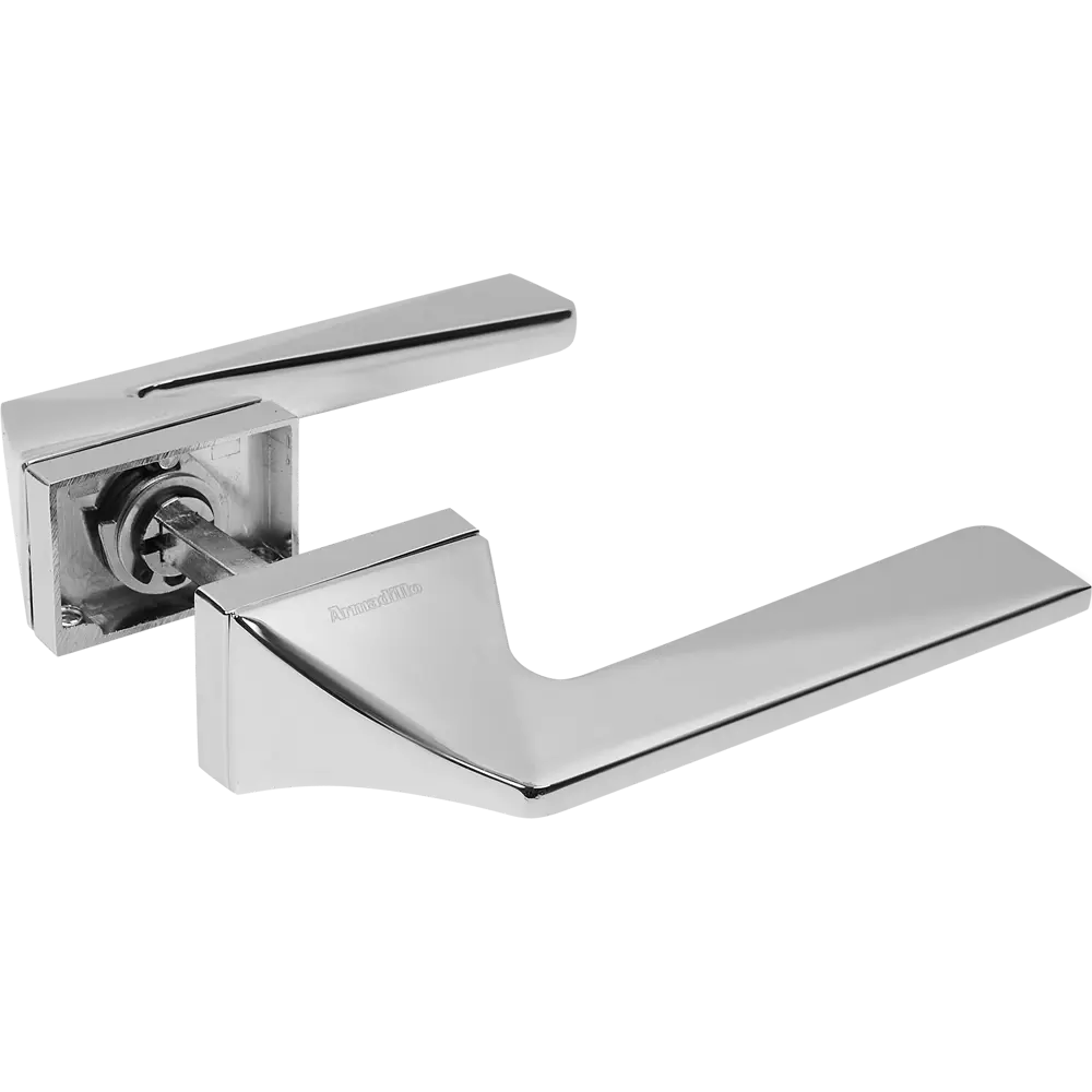 Ручка дверная Armadillo Iron UCS без запирания ЦАМ гальваническое покрытие цвет хром STLM-2207861