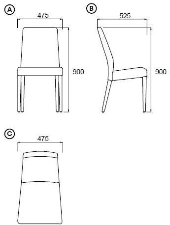 Enza Home Стул из ткани Netha sun-id-1357001 - Вид №7