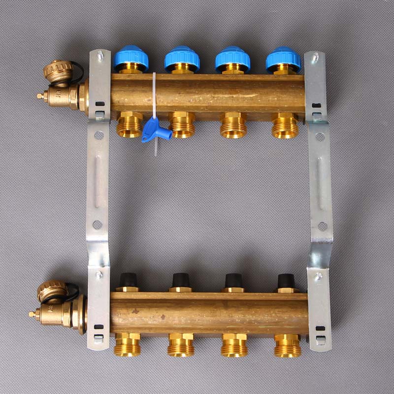 Коллекторная группа HKV с регулировочными и термостатическими вентилями WATTS Ind 1"x3/4"ЕК 4 выхода 10004176 - Вид №3