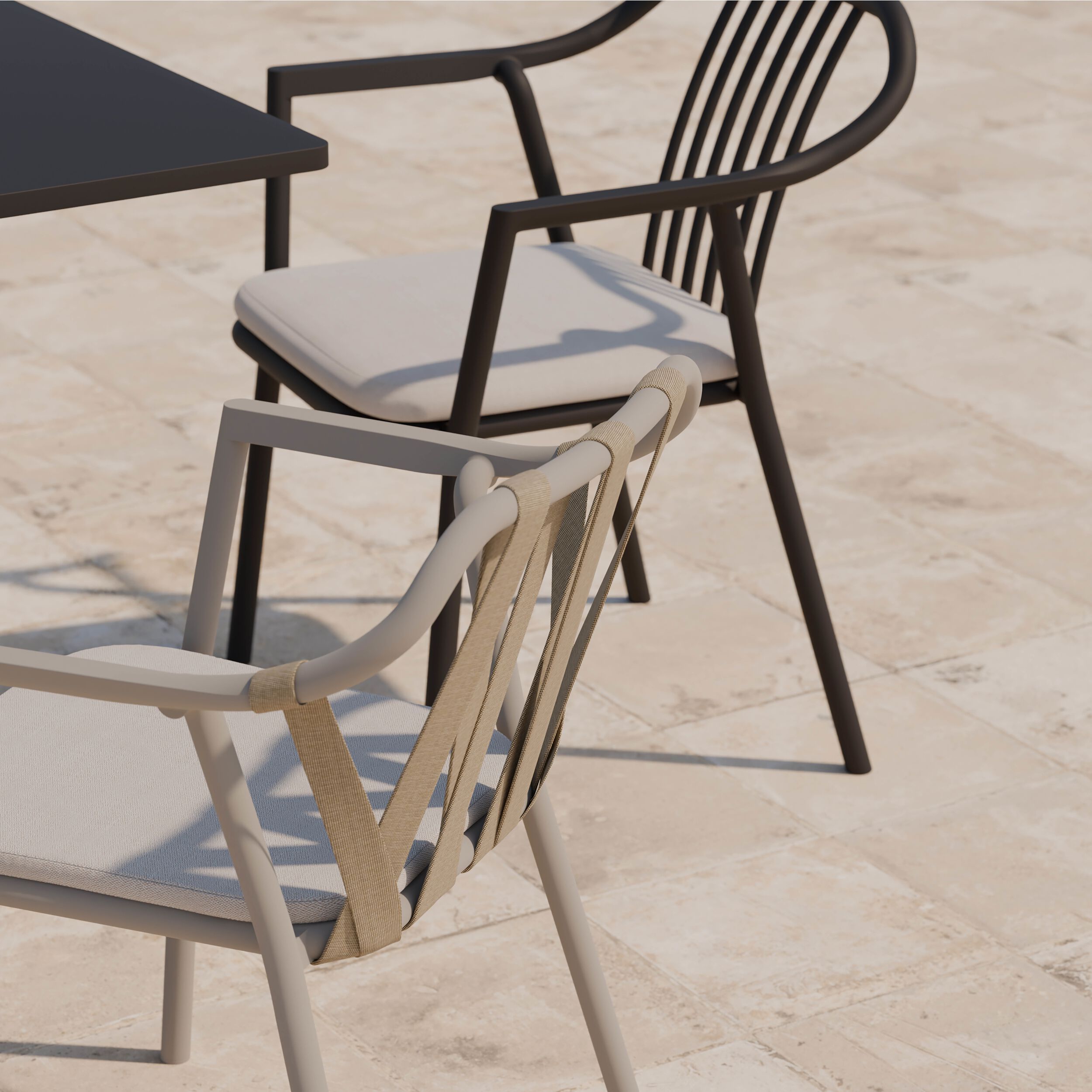 Алюминиевый садовый стул Sunbrella® с подлокотниками YAAZ Monte ARCH-00138219 - Вид №4