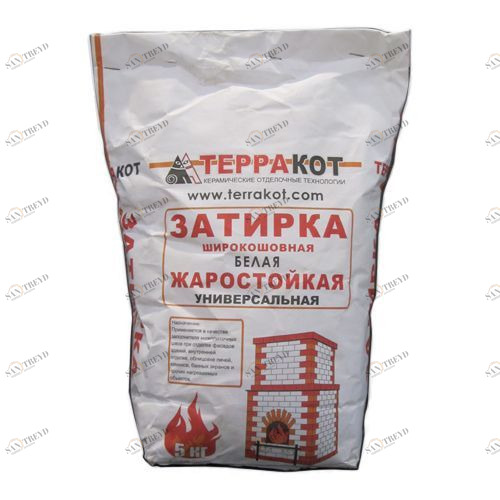 Затирка белая жаростойкая 5 кг. ТерраКот Santreyd 2642