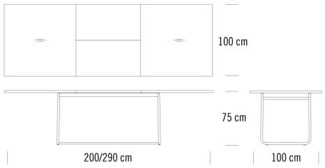 Thonet Раздвижной прямоугольный стол S 1070 sun-id-1457053 - Вид №7