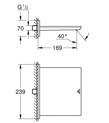 Настенный Водопадный дозирующий носик для ванны Grohe Allure New ARCH-00047252 - Вид №3