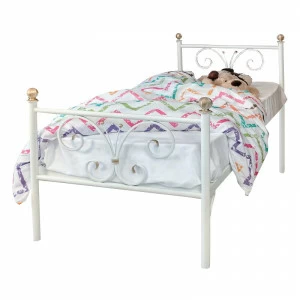 Кованая кровать детская 80х190 белая "Бабочка" FRANCESCO ROSSI БАБОЧКА 134694 Белый