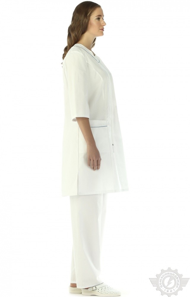 63680 Халат "Сервис-Люкс" белый  Медицинская одежда  размер 40/158-164 Спецодежда  - Вид №8