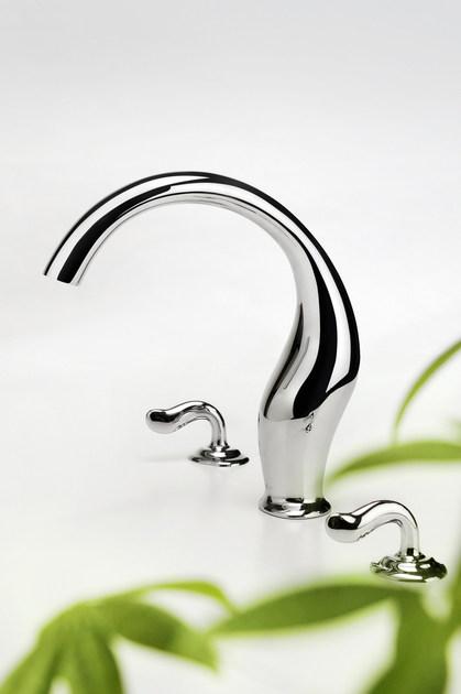 JUSTIME Смеситель для кухни из хромированной латуни на 3 отверстия с поворотным изливом Ether 6781-98-80cp - Вид №1