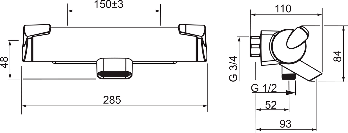 Oras 7140 Cмеситель для ванны и душа 7140 Optima Хром  - Вид №1