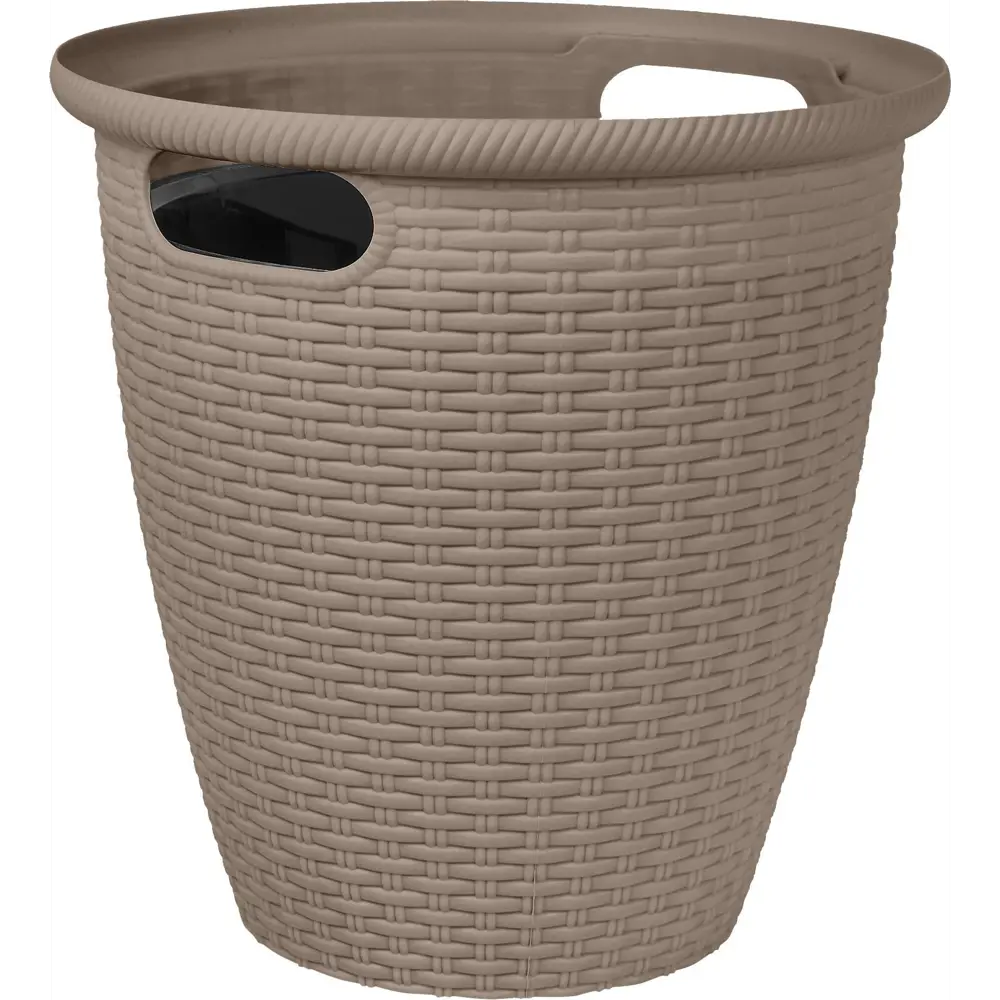 Кашпо для цветов Ingreen Rattan ø26.6 h27.5 см v10 л пластик французский платан STLM-2037057