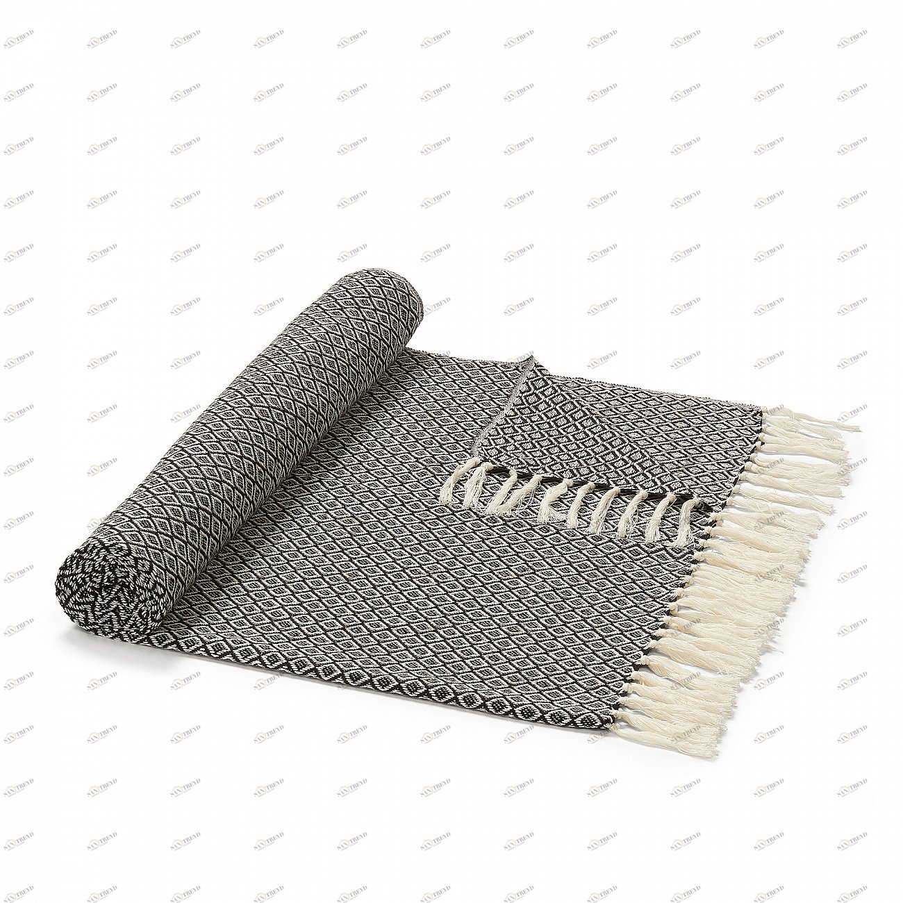 Плед Chemps 130x170 черный белый от La Forma LA FORMA ОДНОТОННЫЕ 298814 Серый 