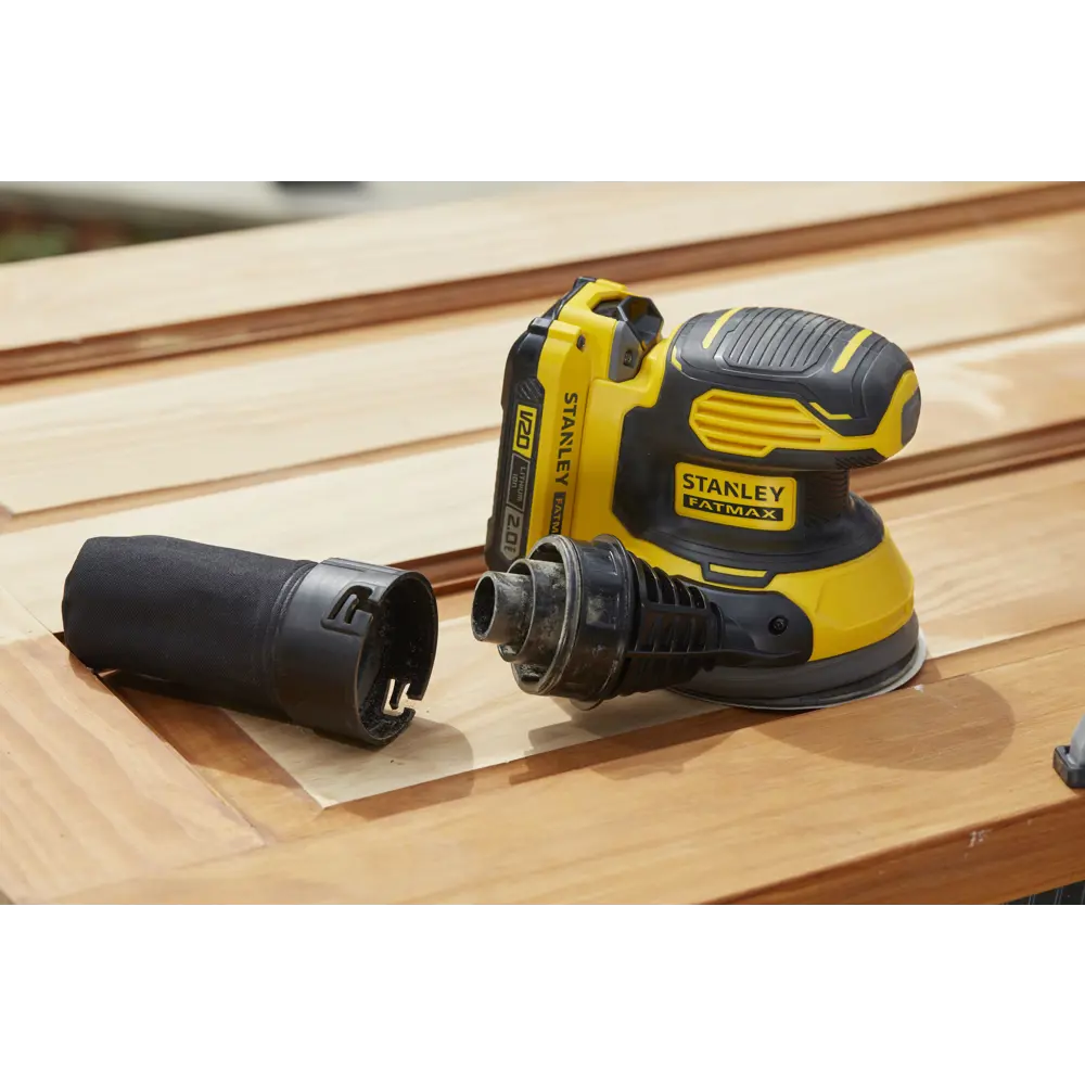 Эксцентриковая шлифмашина Stanley Fatmax SFMCW220B-XJ SF, 125 мм, 18 В, без АКБ и ЗУ STLM-2201220 - Вид №3