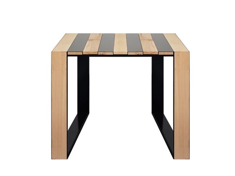 Квадратный стол из стали и дерева Vela Arredamenti ZEBRA ARCH-00084626