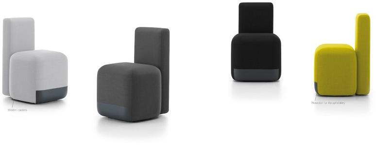 Viccarbe Кресло с обивкой из ткани на колесиках по контракту Season sun-id-1442534 - Вид №10