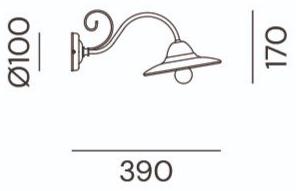 Il Fanale Бра из металла с фиксированным кронштейном Barchessa 220.04.or / 220.05.or / 220.06.or - Вид №3