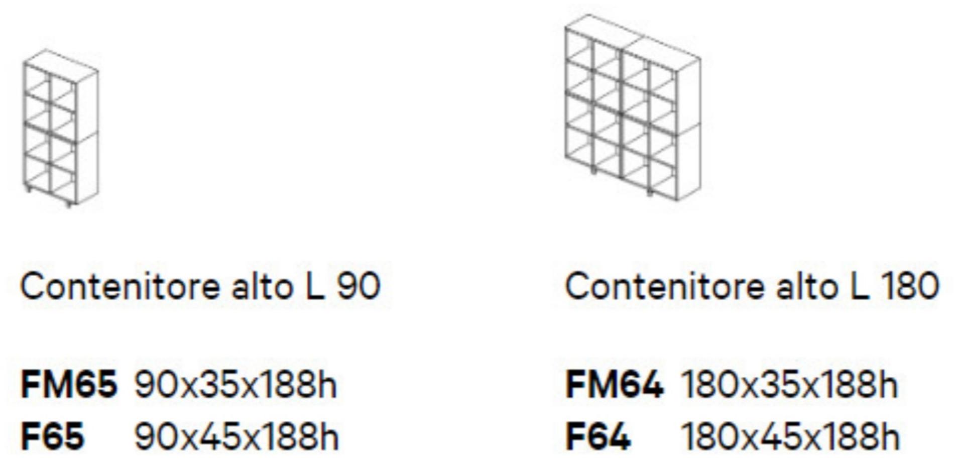 Manerba Высокий открытый деревянный офисный книжный шкаф Revo sun-id-1413415 - Вид №3