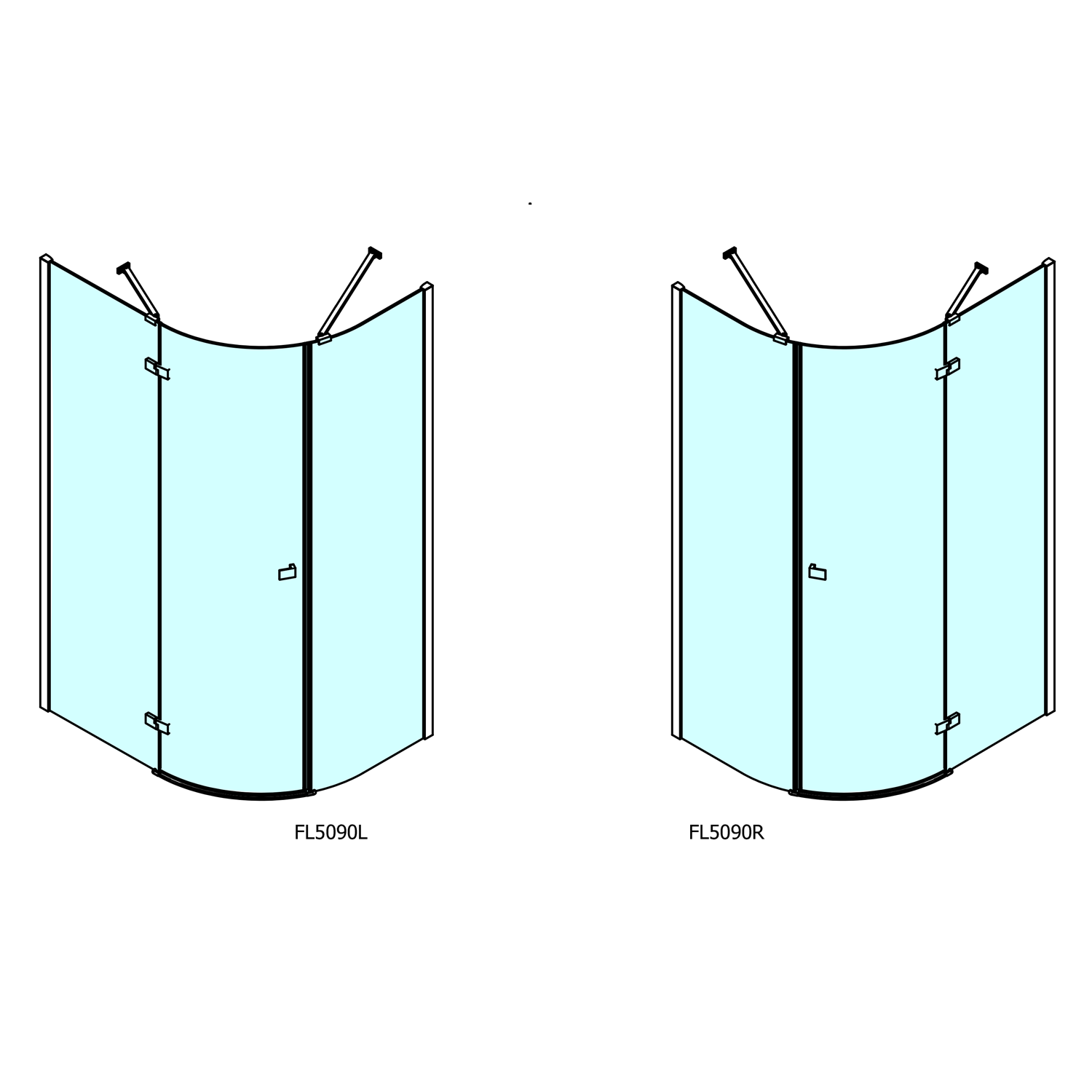 FL5290R Polysan Ширмы для душа FORTIS LINE  - Вид №1