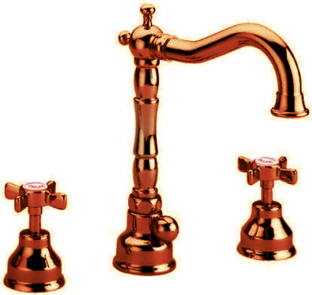 Смеситель MIGLIORE Princeton ML.PRN-812.DO для раковины - золото, на 3 отверстия  - Вид №1