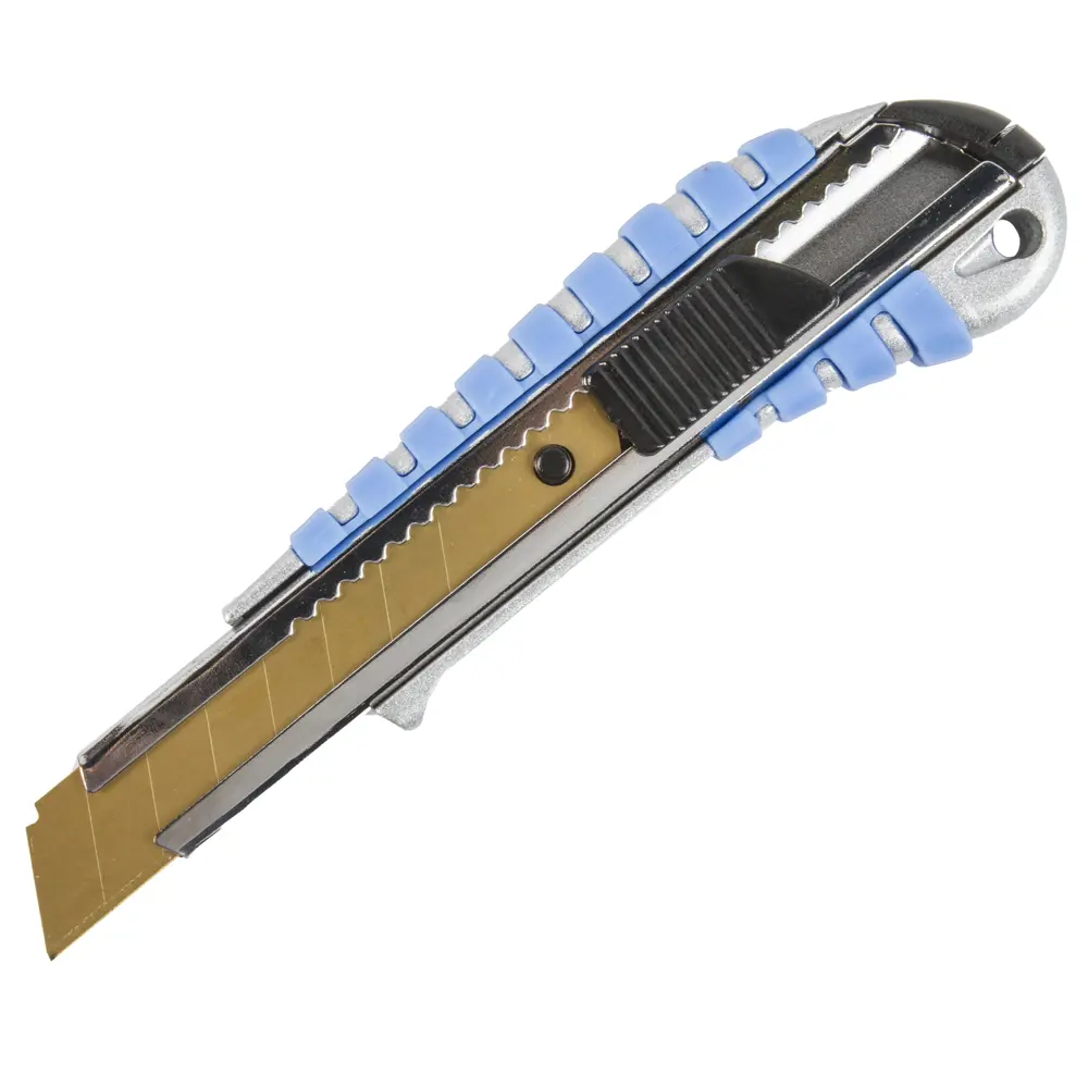 Нож 18 мм металлический корпус, лезвие с титановым покрытием BRIGADIER STLM-2136976