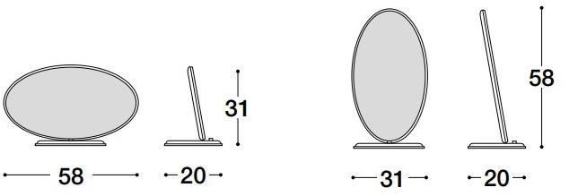 VOLPI Зеркало настольное овальное в раме Luigi volpi Lv-53002.o/.v - Вид №2