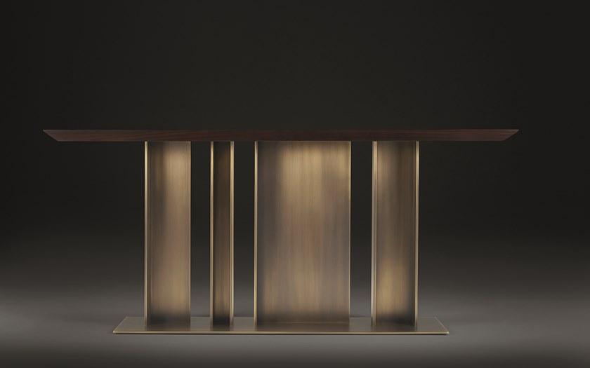 Promemoria Прямоугольная консоль из дерева-бронзы Indigo tales sun-id-1514708 - Вид №1