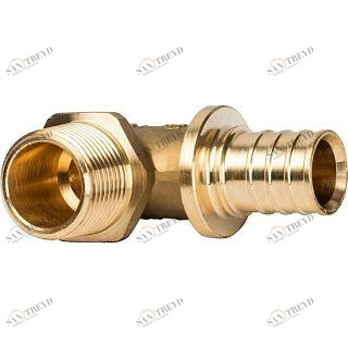 Угольник-переходник НР 25x3/4" аксиальный для труб из сшитого полиэтилена STOUT SFA0005002534