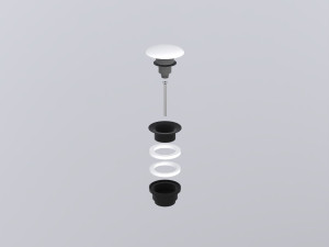 PIL01NMB-BL Универсальный донный клапан click/clack черный матовый с керамической крышкой cielo Запасные части и аксессуары