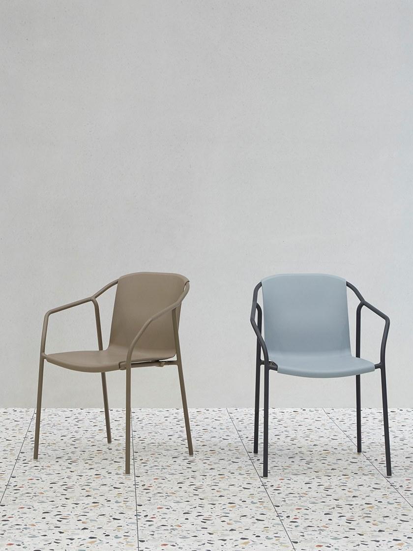 Ezpeleta Штабелируемый садовый стул из полипропилена с подлокотниками  Mn-rod01  - Вид №3