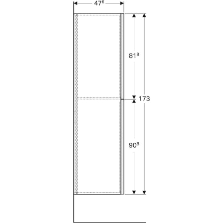 500.638.16.1 Высокий шкафчик Geberit Acanto с двумя выдвижными ящиками Geberit  - Вид №4