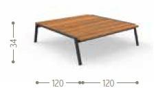 Talenti Низкий журнальный столик в ироко Cottage Cottc120 - Вид №6