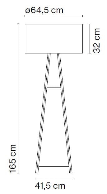 Дубовый торшер с абажуром из ПЭТ Marset ARCH-00004192 - Вид №4