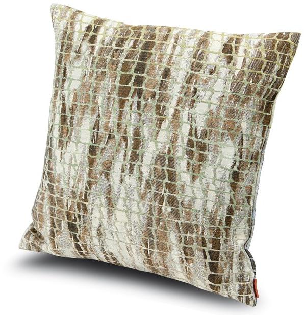 MissoniHome Подушка из жаккардовой ткани с сетчатым эффектом Terre sun-id-1354570 - Вид №2