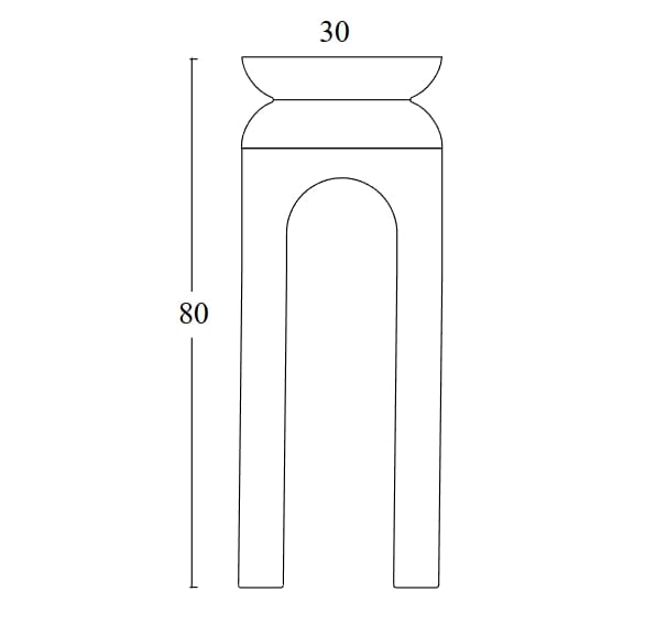 Высокий круглый бетонный журнальный столик URBI et ORBI Medius Terra ARCH-00098995 - Вид №3