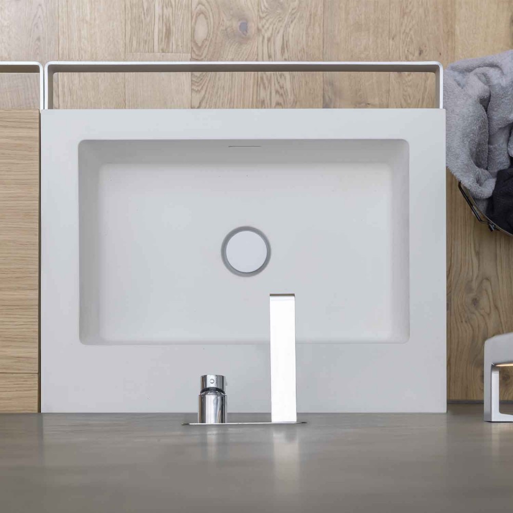 EVLKLAN Подвесная раковина настенная прямоугольная EVER Life Design Link белая - Вид №1