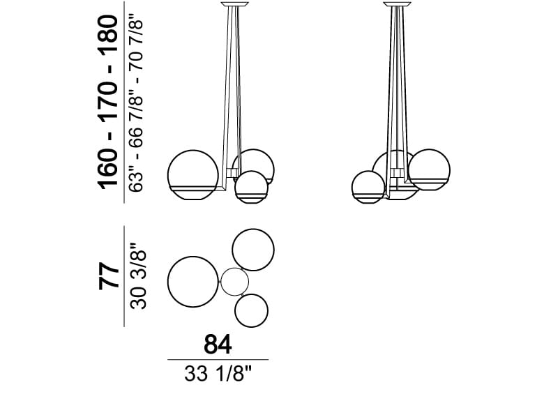 Металлический подвесной светильник Arketipo Bubble Bobble ARCH-00128452 - Вид №1