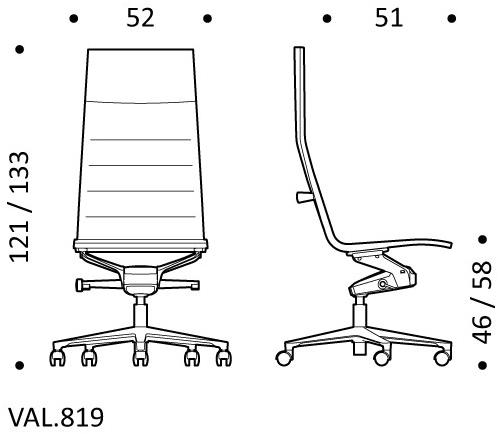 ICF Поворотное офисное кресло из ткани с 5 спицами на колесиках Valea sun-id-1494616 - Вид №13