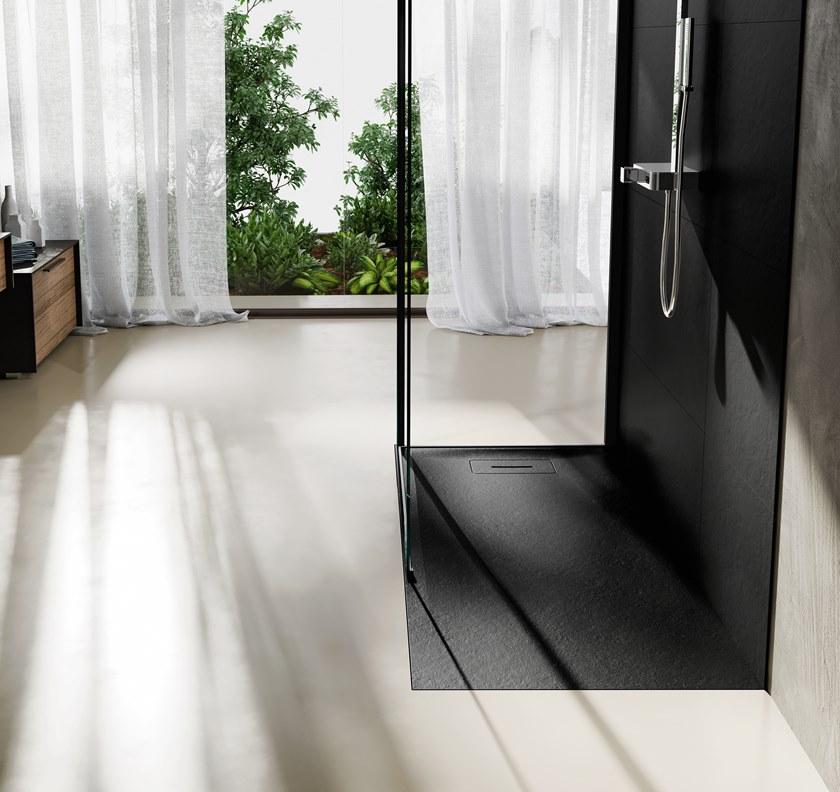 NOVELLINI Поддон для душа прямоугольный с эффектом камня Novosolid sun-id-1453438 - Вид №2