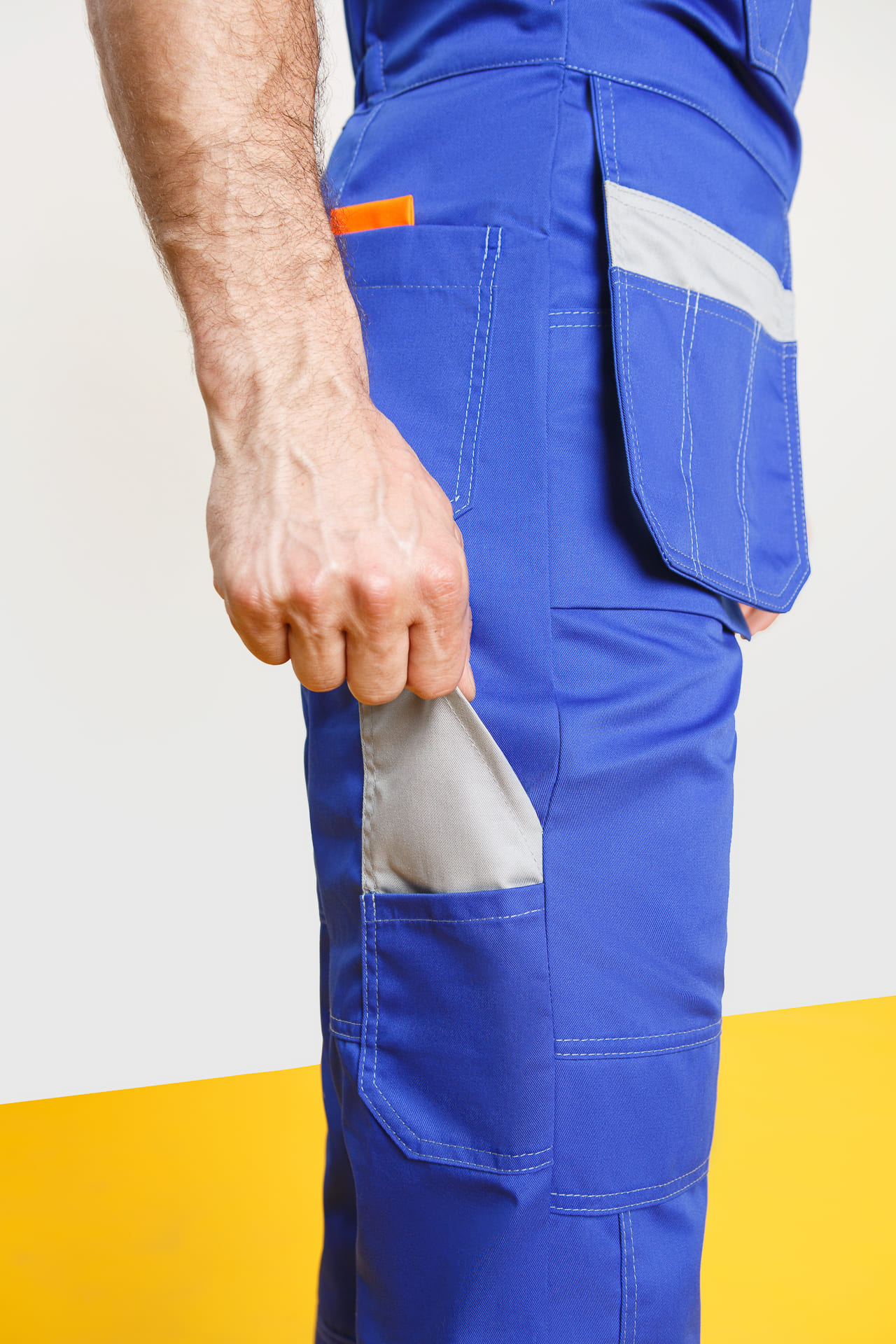 5039609 Костюм "Профессионал-2" василек-светло-серый  Летняя спецодежда  размер 72-74/206-212  - Вид №18