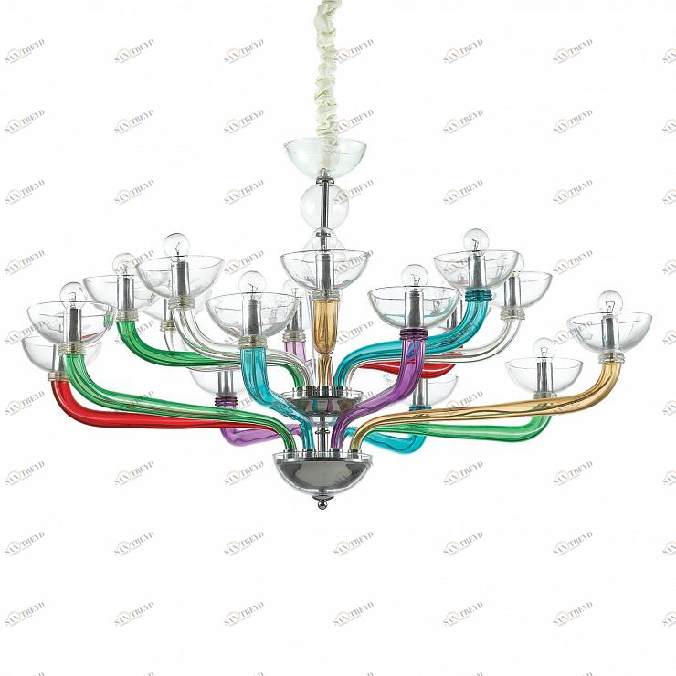 Подвесная люстра Ideal Lux Casanova SP16 Color разноцветная IDEAL LUX ДИЗАЙНЕРСКИЕ, CASANOVA COLOR 109266 Разноцветный 