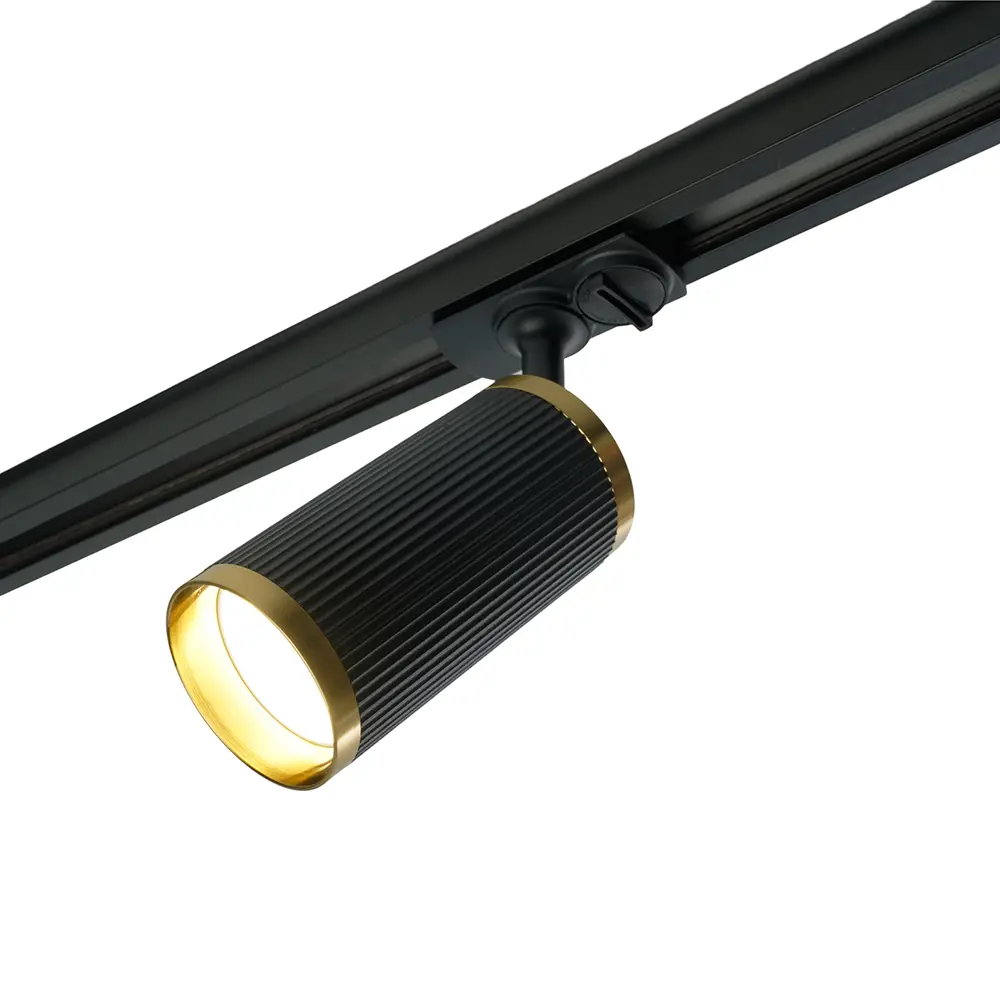 Трековый спот Feron AL174 с поворотным механизмом в черно-золотом исполнении 89436634 STLM-1564583