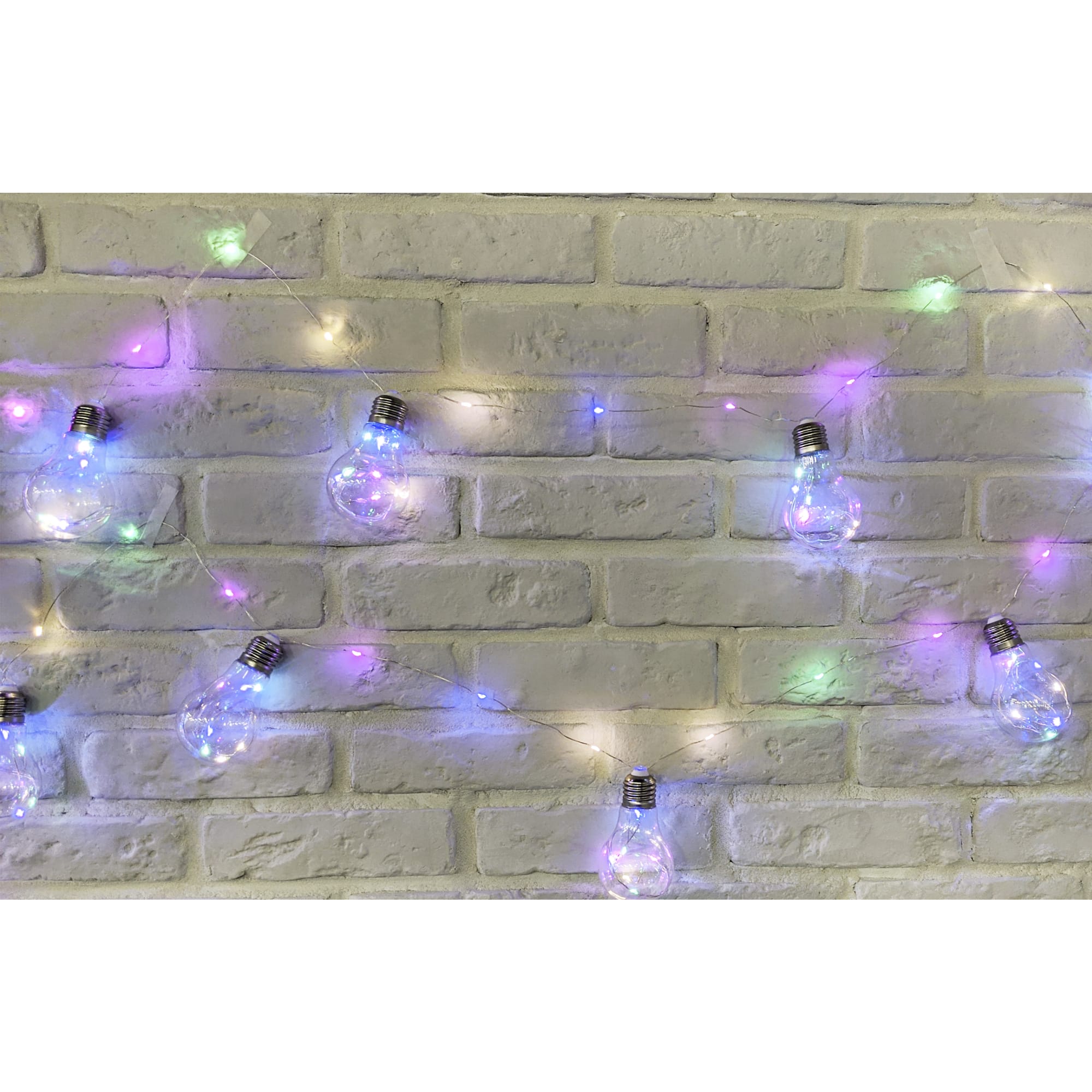 82309525 Электрогирлянда комнатная нить «Лампочки» 4.5 м 100 LED мультисвет Santreyd  - Вид №5