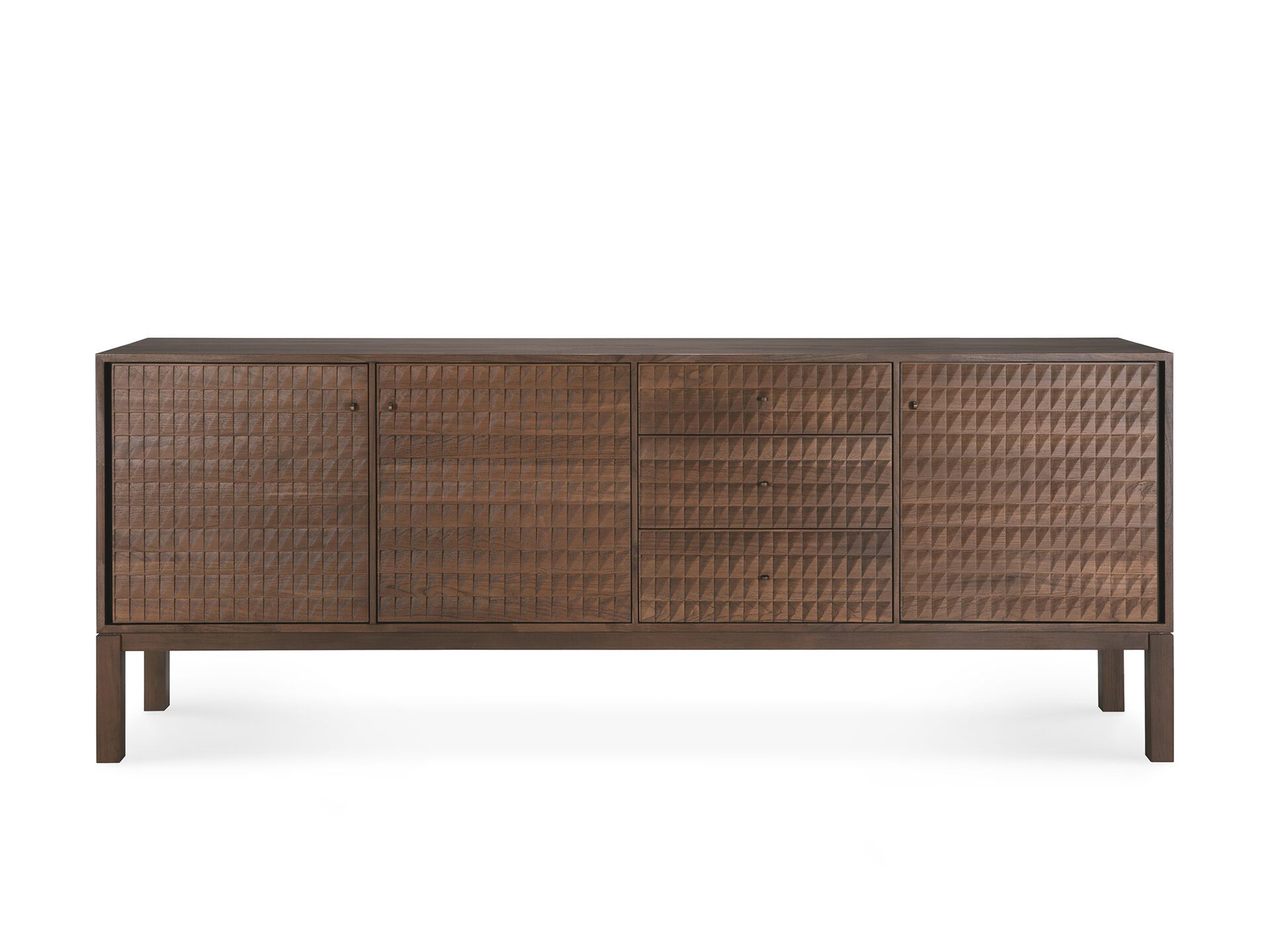 Шкаф из тикового дерева с 3 дверцами и 3 ящиками Ethnicraft Sono ARCH-00094411