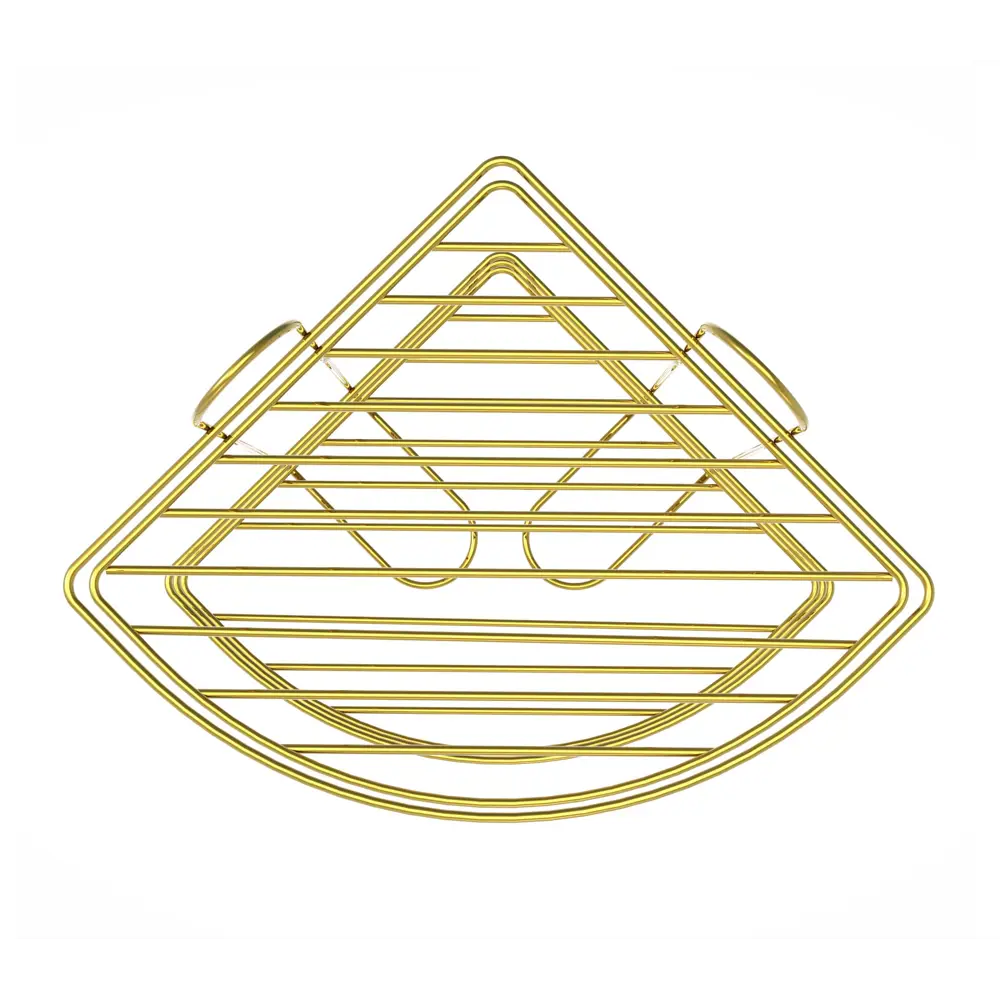 Полка для ванной Lemer Nil двухъярусная 23x23 см металл цвет золото STLM-2001198 - Вид №4