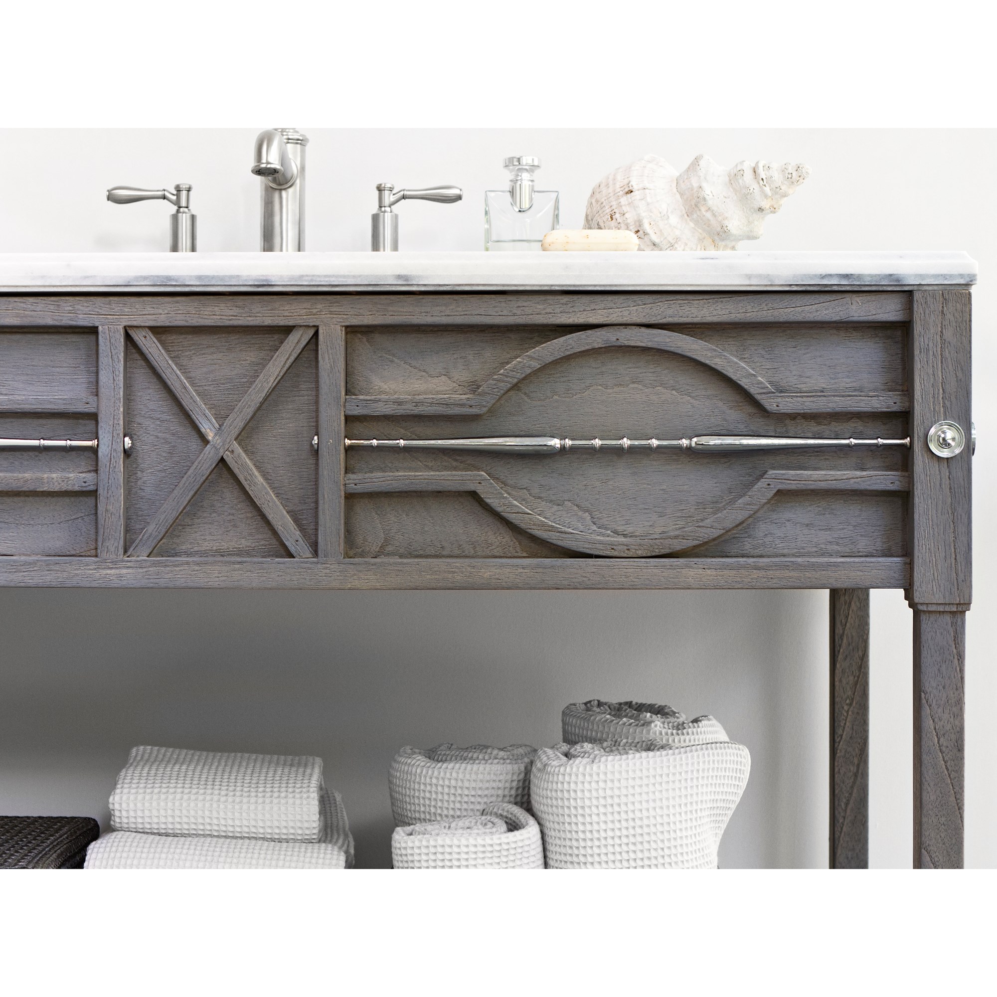 Тумбочка, большая (от 37 до 59,5) 17554-110-411 Spindle Sink Chest - Weathered Grey  Ambella  - Вид №4