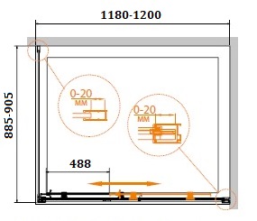 Душевой уголок CEZARES RELAX-AHF-1-120/90-C-Bi - Вид №1