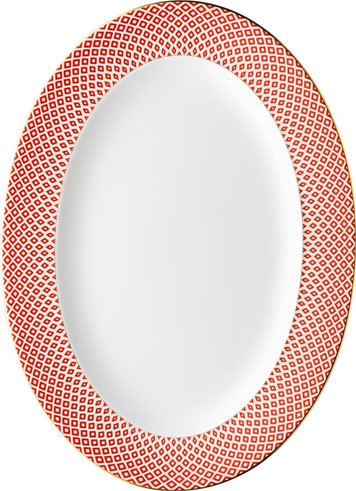 10640626 Rosenthal Блюдо овальное Rosenthal Францис Карро Руж 34см, фарфор Фарфор 