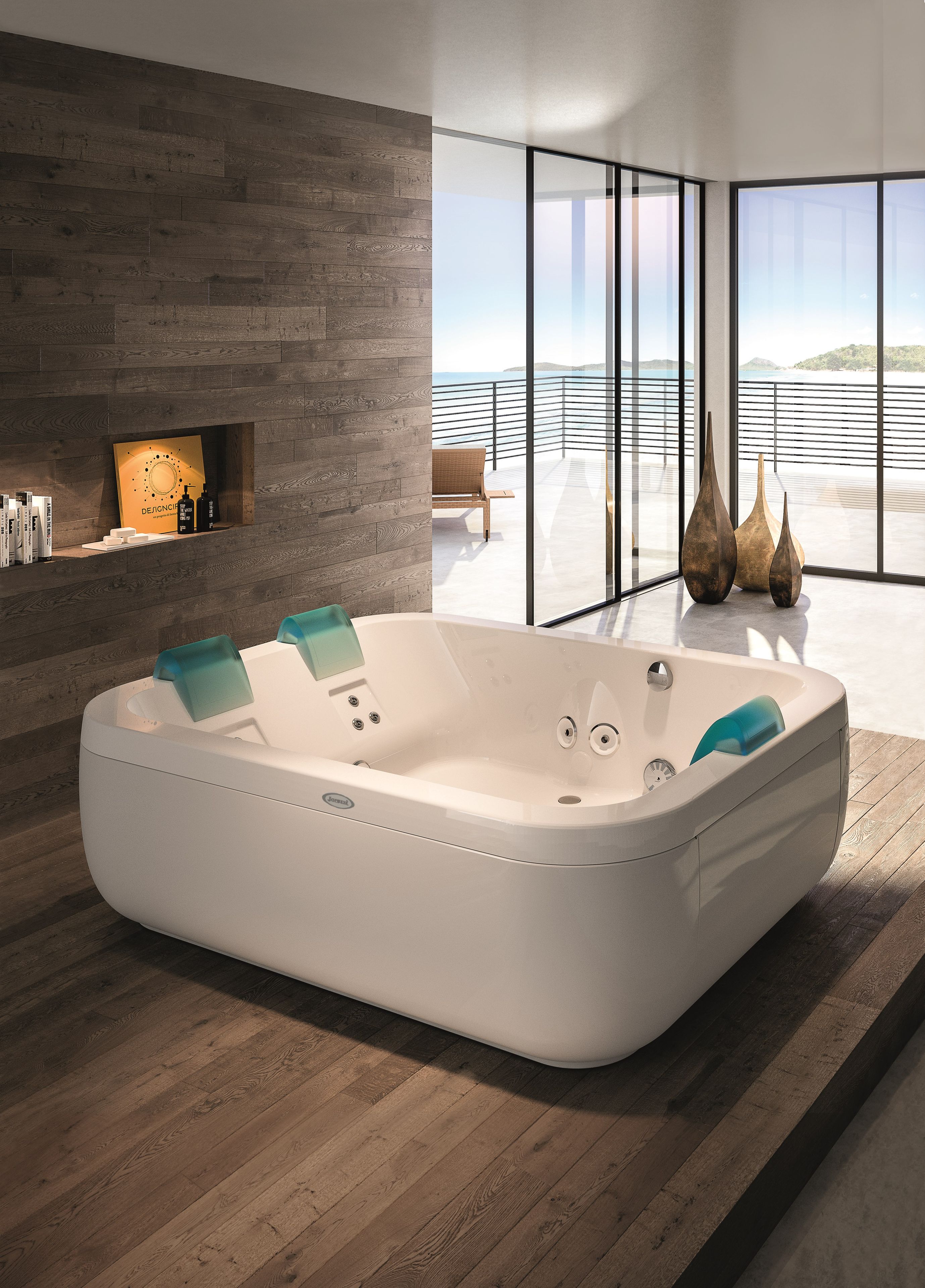 Ванна в центре комнаты с гидромассажем с хромотерапией Jacuzzi® Aquasoul ARCH-00061359 - Вид №2